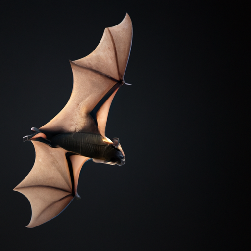 1. צילום של עטלף במעוף, מפריך את המיתוס של עטלפים כיצורים מפחידים.